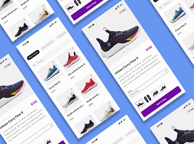 Shoe E-commerce app design app design graphic design ui