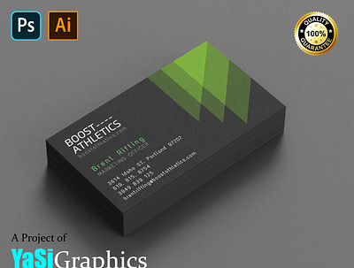 Business Card Design of YaSi Graphics branding design illustration typography vector