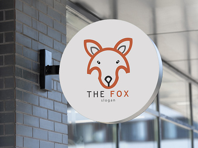 The Fox Logo Type branding design illustration logo typography vector