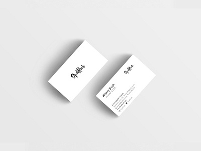 OpalRack business card black and white business card graphic illustration minimal