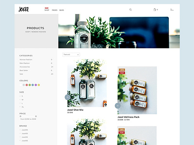 Joeel Theme clean ecommerce flat graphic design minimal shop shopware theme theme design ui uidesign userexperiencedesign userinterfacedesign uxdesign webdesign