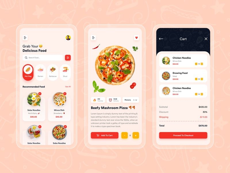 Food Delivery APP Ui Design by Sajjad Hossain on Dribbble