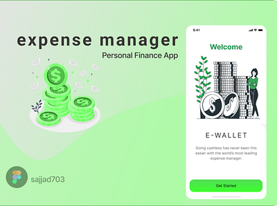 Expense Manager App Ui Design app design app ui design mobile app ui design ui design uiux uiux design