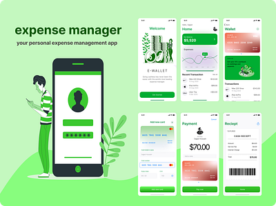 Expense Management App Ui Design app design app ui app ui design design illustration mobile app design ui design uiux uiux design