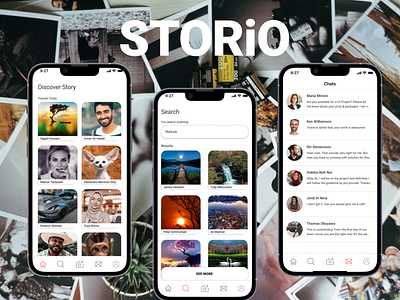 Storio - Story Share Social Media APP Design app design app ui design social media story ui