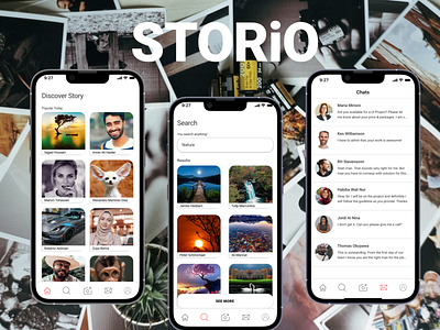 Storio - Story Share Social Media APP Design