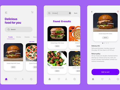 Online Food Delivery App ui design