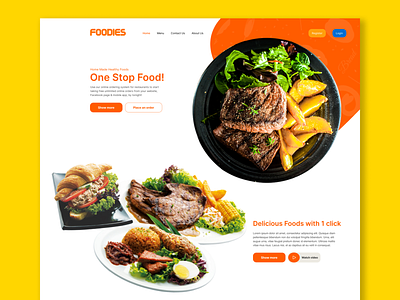 Cloud Kitchen Website UI Design