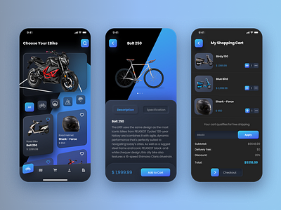 Online Bike Shop - Redesigned & Inspired UI UX Design app redesign app ui design app ui ux app ui ux design figma ui ux design redesign website ui