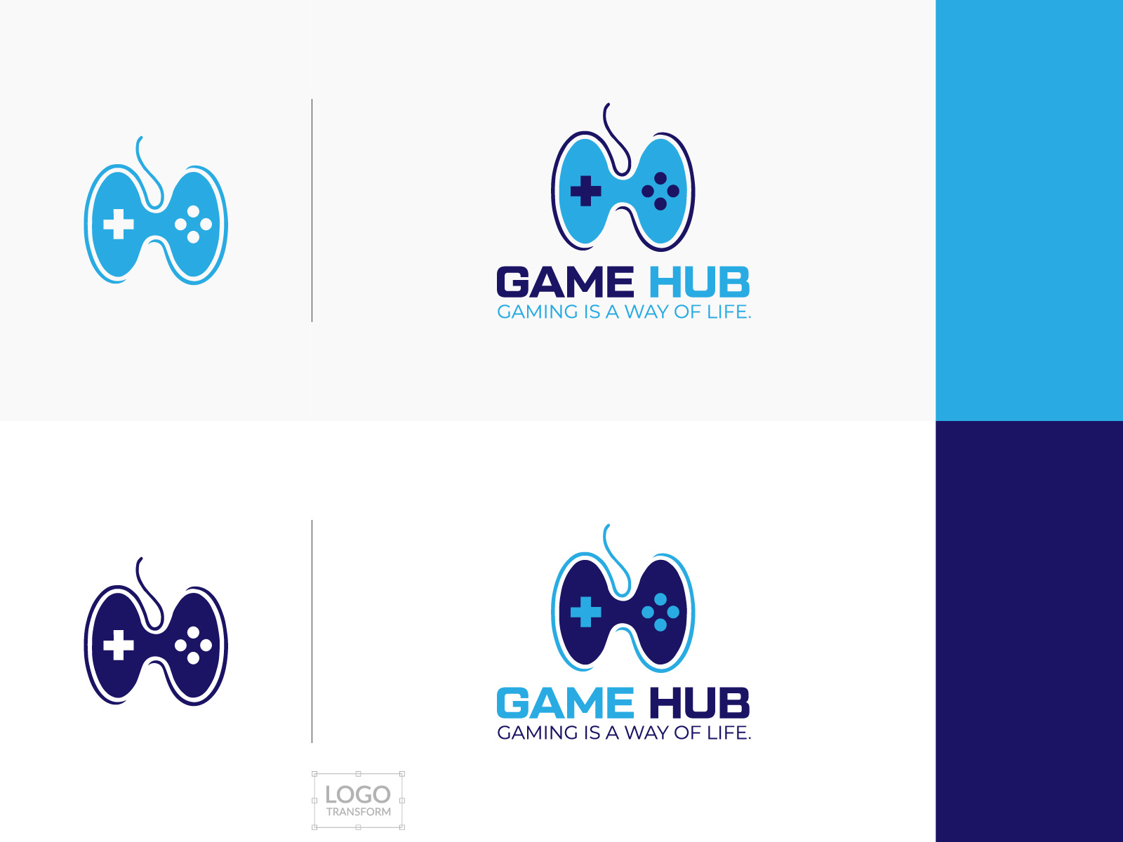 Game Hub Logo by Logo Transform on Dribbble
