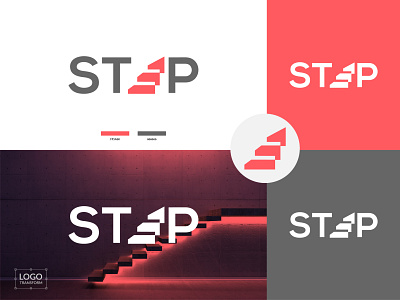 Step Logo Design. brand design business logo custom logo design logo logotransform stair logo step typography logo vector logo