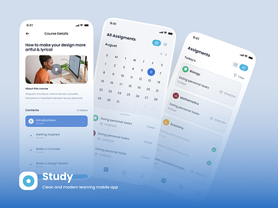 Study - eLearning App UI Kit