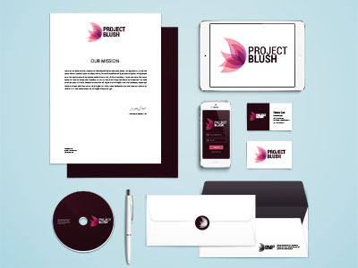 Project Blush blush branding breast cancer logo pink