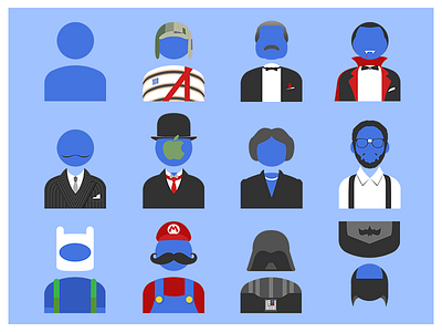 Gmail blue illustration ilustração pop culture profile