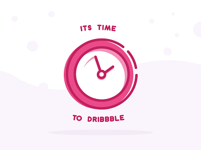 Its time to dribbble! clock debut dribbble first shot invite time