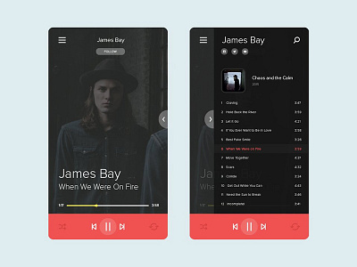 Music app from desktop player app design music player uxui