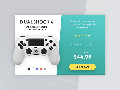 Shopping card design gamepad price shopping card uxui