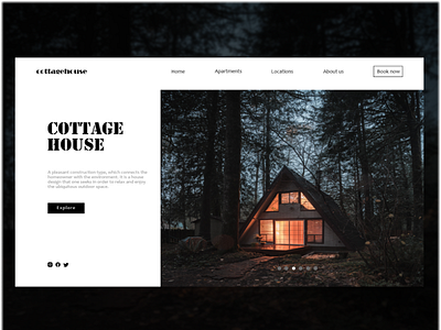 Cottage house booking website apartments cottage design dribbble graphic design house house booking interaction design ui uiux user experience user interface ux web web design website