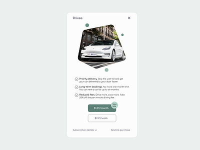 Car Delivery App Paywall UI