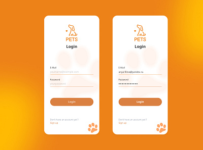 Login page #DailyUI design login page mobile app uiux design