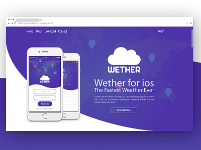 Weather Site app design graphic ui ux web