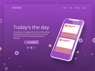 Today Landing Page adobe app concept ui design ux