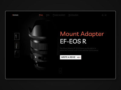 Photography Lens landing page template