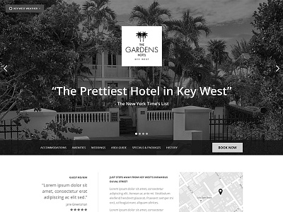 Key West Hotel Wireframes florida hotel key west website wireframe