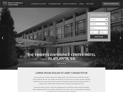 Atlanta Hotel Wireframe atlanta hotel website wireframe