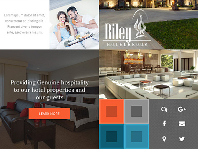 Hotel Management Company Website Mood Board