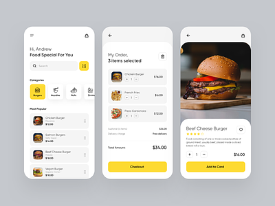 Delivery Food iOS App app clean concept delivery design food food app foodie ios layout minimal mobile modern service style trend ui uiux ux