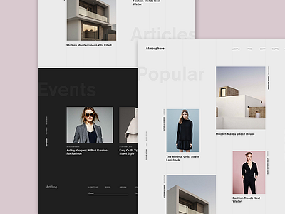 Atmosphere - Website Home blog clean grid layout minimal modern online page template web website