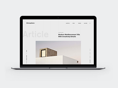 Atmosphere - Website Home Page blog clean grid layout minimal modern online page template web website
