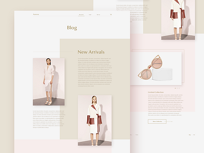 Aurora - Blog Page blog clean layout minimal modern page post store template website