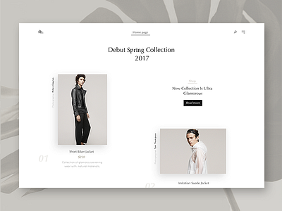 Fb. - Home Page Fashion Store blog clean layout minimal modern page post store template website
