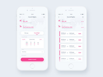 Travel iOS App - Search Flights