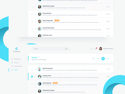 Calipso Medical App Inbox