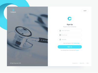 Calipso Medical App Sign Up