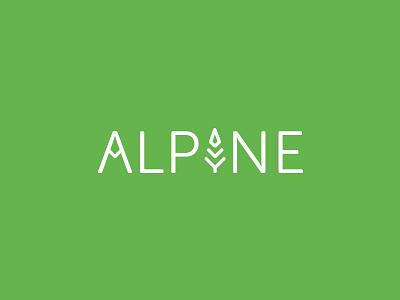 Alpine alpine branding green identity logo mark mountain tree