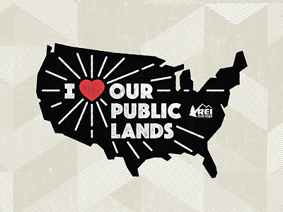 I Heart Our Public Lands — USA america branding heart lands monuments national public recreation rei states united usa