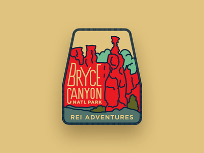 REI Adventures Patch — Bryce Canyon National Park adventure apparel bryce color design illustration logo park patch rei retro thor