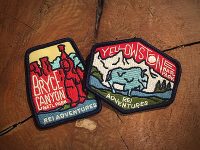 REI Adventures Patch adventure apparel buffalo canyon color design illustration logo park patch rei retro