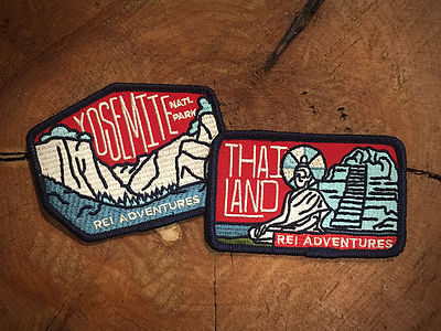REI Adventures Patch adventure apparel color design illustration logo park patch rei retro thailand yosemite
