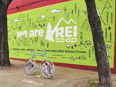 We Are REI coop mural opt outside rei