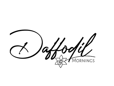 Minimal Logo Design | Daffodil Mornings Typography designing logo