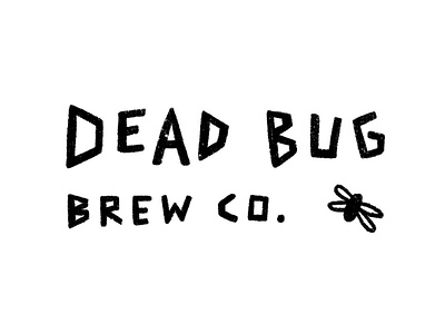 Dead Bug Brew Co. brand identity brewery logo bug crude handlettering