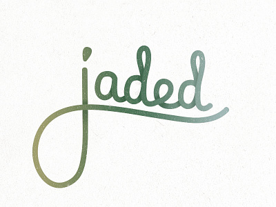 Jaded gradient green jade jaded lettering type