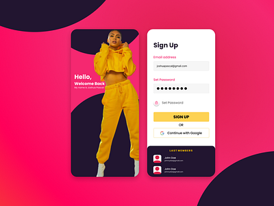 Daily UI Challenge | 001 | Sign Up