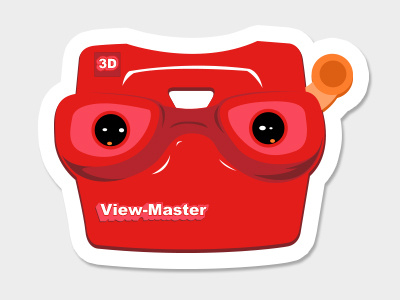 View-Master - J. Marshall 80s kid challenge stickers viewmaster