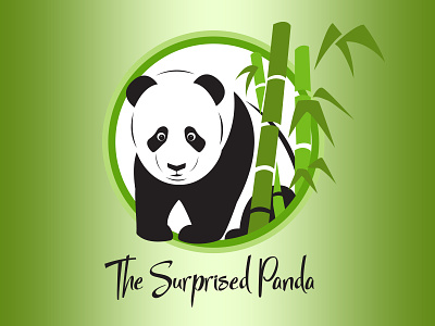 The Surprised Panda - Daily Logo Challenge - Day 3 bamboo challenge daily logo challenge logo panda surprised zen